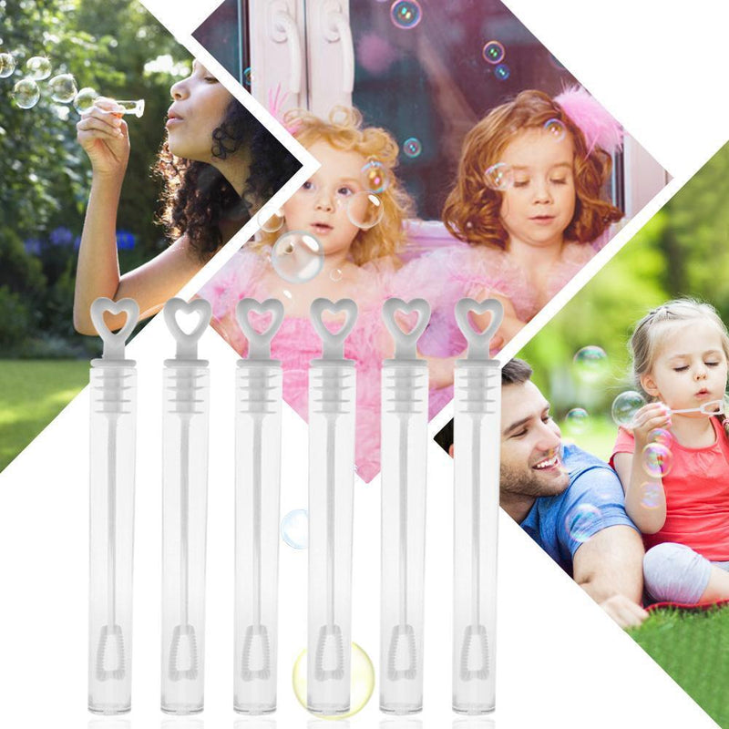 100pcs Wand Tube Bubble Maker Soap Bottles Love Heart Stick Children Party