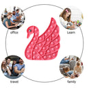 Silicone Swan Push Bubble ADHD Autism Kids Adults Stress Relief Toys (Pink)