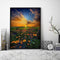 Flower Sunrise Drawing Frameless DIY Oil Paint by Numbers Canvas Home Decor