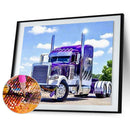 5D DIY Full Drill Square Shape Vehicle Rhinestone Diamond Drawing for Bedroom