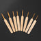 8pcs/set Bamboo Handle Crochet Hooks Craft Knitting Needles Sewing Tool Kit