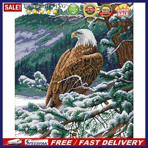 Partial Cross Stitch 2 Strands Printed Animal Pattern Needlework Kits Wall