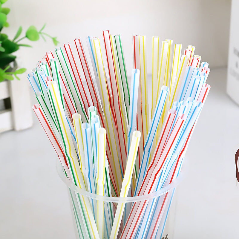 Drinking Straws Colourful Plastic Drinking Straws (600 Pack Ordinary)