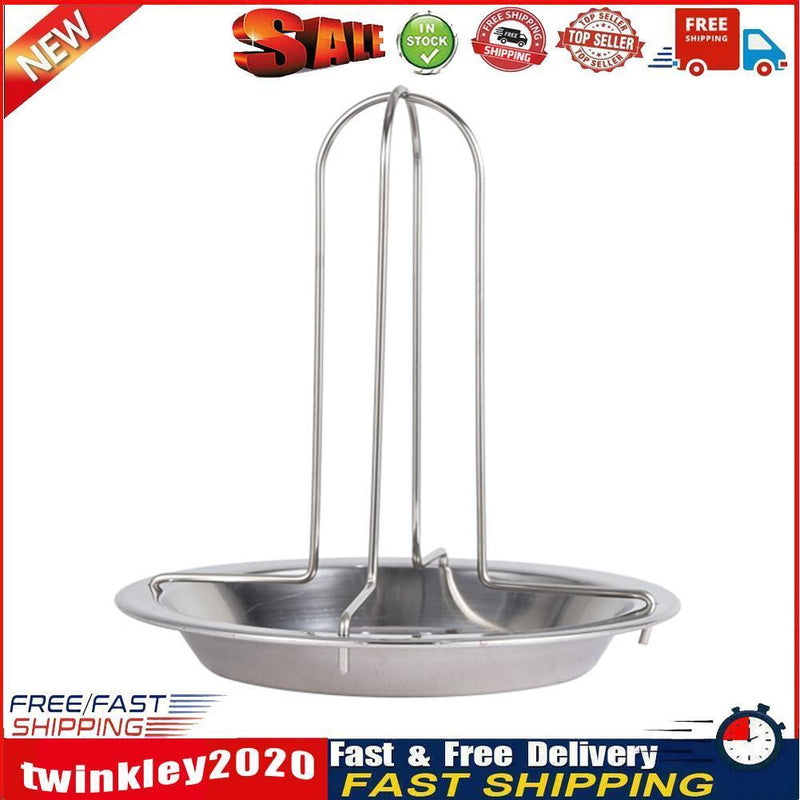 Outdoor Camping BBQ Roast Chicken Grill Holder Fork Non-stick Roaster Rack Newly