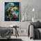 Frameless Oil Paint By Numbers Wolf DIY Canvas Picture Craft Kit for Home Newly