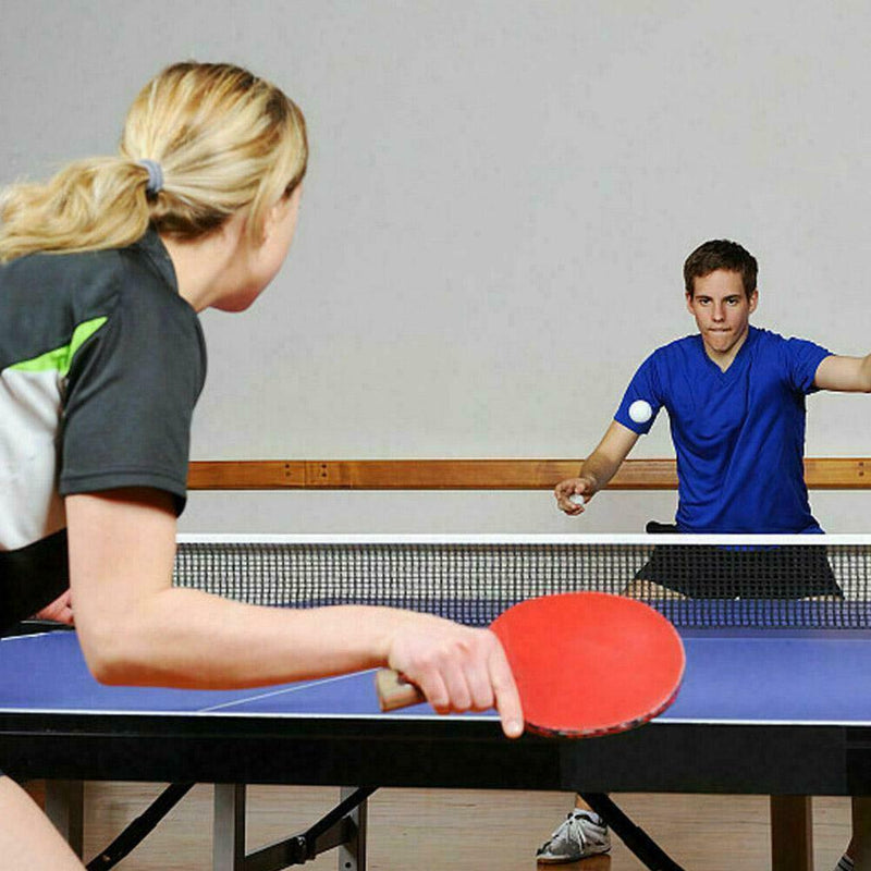 2 Professional Table Tennis Racket Long Paddle Pong + Sets Bat 40mm 3 Balls C9B7