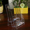 Plastic Clear Tri Fold Brochure Holder Display Stand Box Card G1S3 Business U9C6