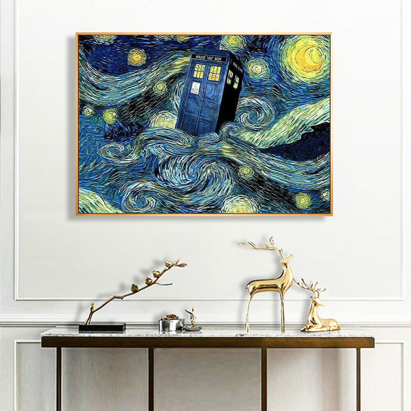 Oil Paint By Numbers Picture Painting Scenic Starry Sky Acrylic Paint Artwork