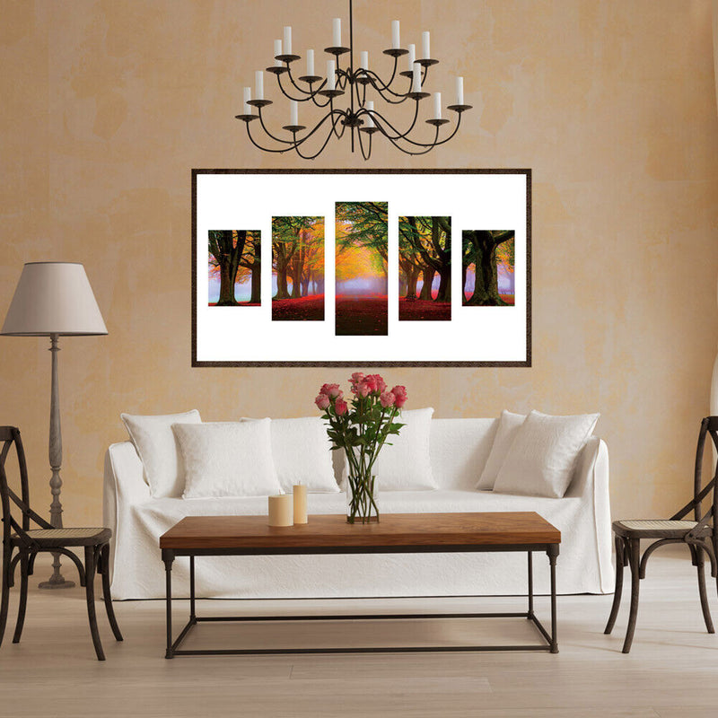 Woods 5D DIY Full Drill Diamond Painting 5-pictures Combination Kit Crafts