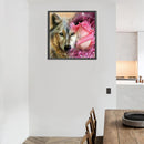 5D Diamond Painting Rose Wolf Full Round Rhinestone DIY Home Decoration Gif