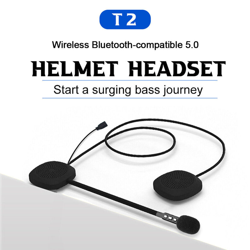 T2 Replacement Wireless Bluetooth-compatible 5.0 Motorcycle Helmet Headset Newly