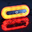 Motorcycle Bike Helmet Night Safety Signal Warning Light LED Rechargeable`
