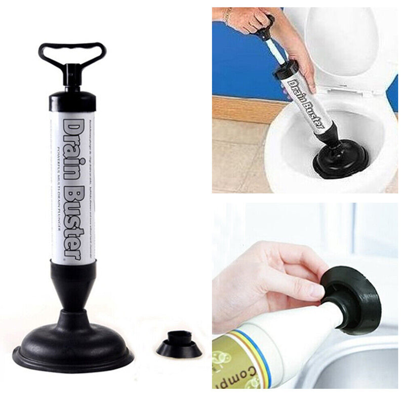 Clogged Remover Toilet Plungers Drain High Pressure Manual Dredge Machine Newly