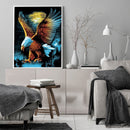 Flying Eagle Acrylic Oil Paint By Numbers Canvas Drawing DIY Hand Painted Art