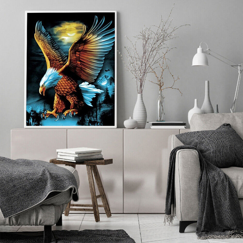 Flying Eagle Acrylic Oil Paint By Numbers Canvas Drawing DIY Hand Painted Art
