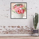 Rhinestone Diamond Painting 5D DIY Pink Flowers Full Round Drill Picture