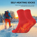 Heating Socks Mugwort Wormwood Clearing Damp Foot Warm Massage (Red)