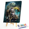 Frameless Oil Paint By Numbers Wolf DIY Canvas Picture Craft Kit for Home Newly