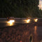 4x Solar Deck Step Wall Lights Stairs Fence Decor Lamps (Brown/Warm Light) Newly