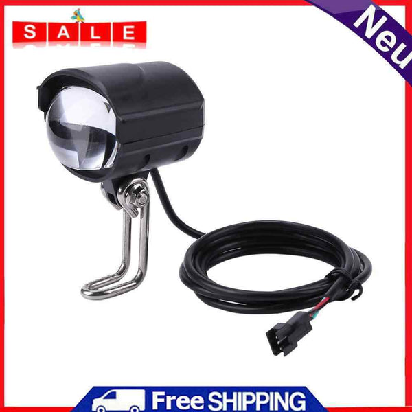 2pcElectric Bike LED Front Light EScooter Bicycle Waterproof Horn Headlamp