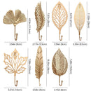 Home Decoration Wall Hanger Leaf Shape Hanging Storage Rack Wrought Iron Hook