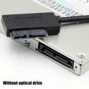 USB 2.0 to Slimline SATA 7+6 13pin Laptop CD DVD Optical Drive Adapter D2J0