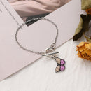 Colorful Butterfly Charm Bracelet Simple Hand Chain for Women Party Jewelry Gift