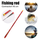 Telescopic Spinning Fishing Rod Carbon Ultra Hard Stream Hand Pole (1.8m)