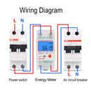 Din Rail Single Phase LCD Digital Power Consumption Electric Socket Analyze