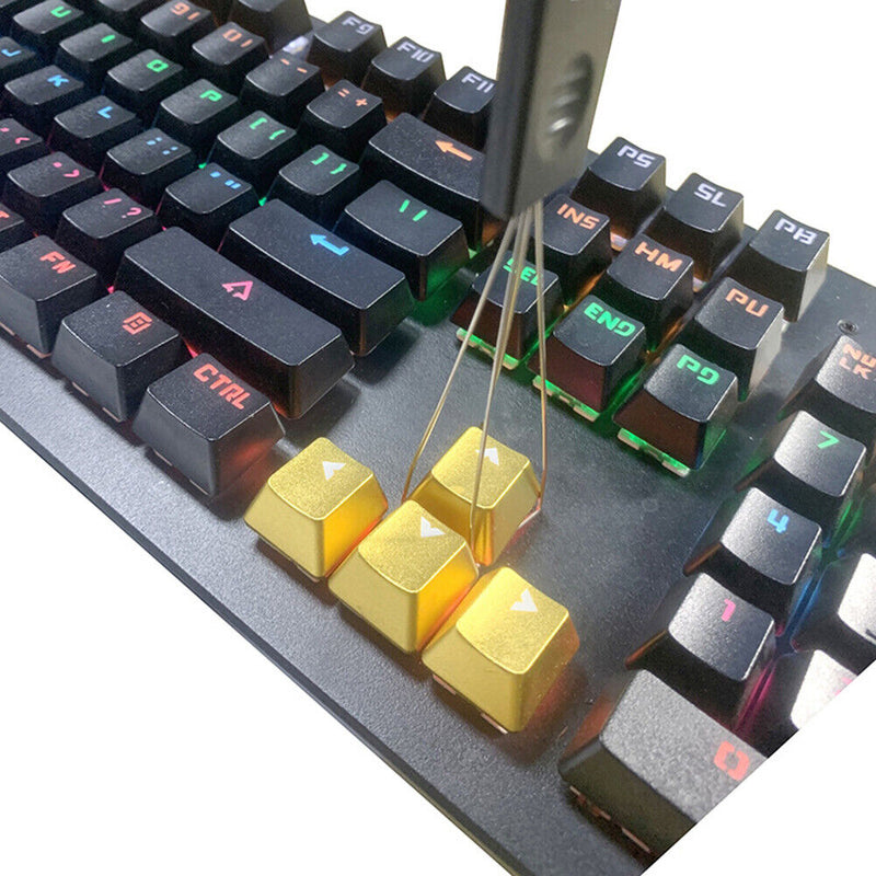 4pcs Mechanical Keyboard Keycap Puller with Brushes for Cherry MX (Black)