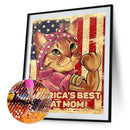 5D DIY Diamond Painting Kits Full Round Drill Mom Cat Mosaic Art (B4496)