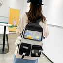 #A Teenager Bookbag Rucksack Mochila Shoulder Crossbody Bags Students Pencil Cas