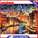 Sunset Street View 5D DIY Full Round Diamond Painting Landscape Mosaic Decor Kit