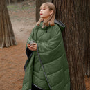 Fashion Winter Warm Ponchos Cape Solid Color Sleeping Bag Outdoor Wearable
