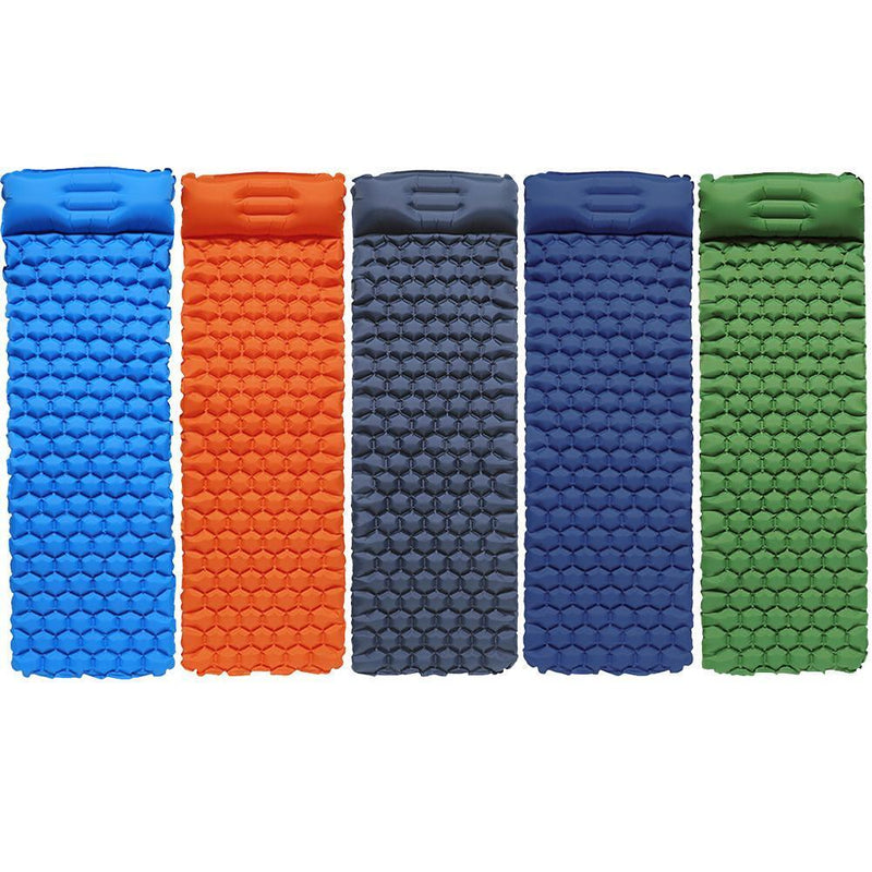 Camping Sleep Pad Inflatable Air Mattress Outdoor Beach Cushion (Green)