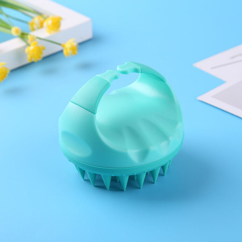 Silicone Hair Washing Comb Scalp Head Massager Hair Cleaning Tool (Green) Newly