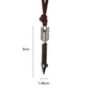 Gifts Punk Jewelry Men Handmade Arrow Pendant Choker Necklace Leather Chain