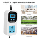 Digital Humidity Control Sensor Switch Socket 110-220V 10A Hygrometer Hygrost