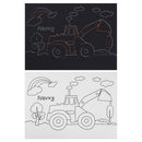 10pcs Puzzle Drawing Toys DIY Car Series Scraping Painting Craft for Kids A