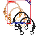 Purse Handles - Pack of 4 Handbag Handles Nylon Woven Purse Strap with Beads