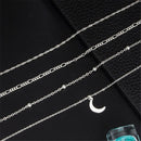 Color Beads Multilayer  Foot Bracelet Moon Anklets Barefoot Anklet Alloy Chain