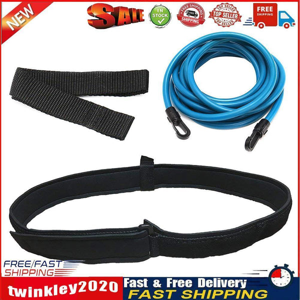 Swim Training Exercise Belts Rope Swimming Harness Resistance Band (Blue) Newly