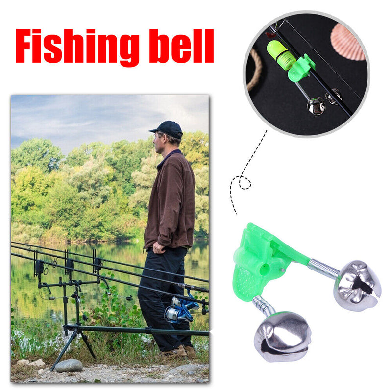 10pcs Electronic LED Night Fishing Rod Bite Alarm Double Bell Sea Fishing Tools