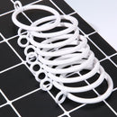 10pcs Metal Ring Window Shower Curtain Rings Hanging Clamp Hoop (White)