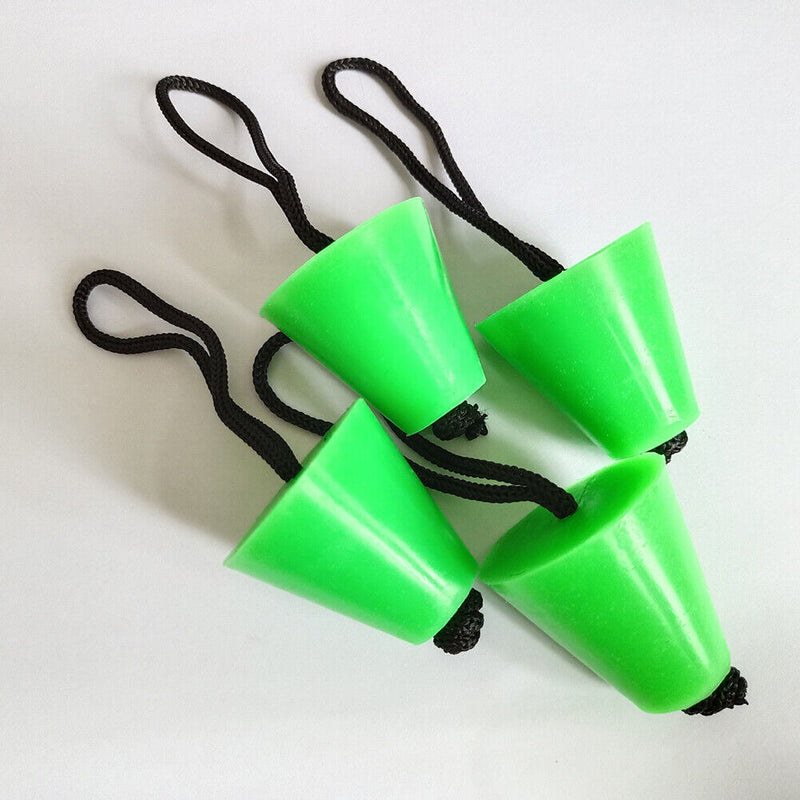 4x Kayak Canoe Boat Scupper Plugs Marine Dinghy Drain Holes Stopper (Green)