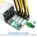 ATX 16x 6Pin Power Supply Server Breakout Board for DPS-800GB-5A / DPS-800GB-3A
