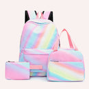 #A Student Schoolbag Laptop Bookbag Three Piece Insulated Lunch Tote Bag Pencil