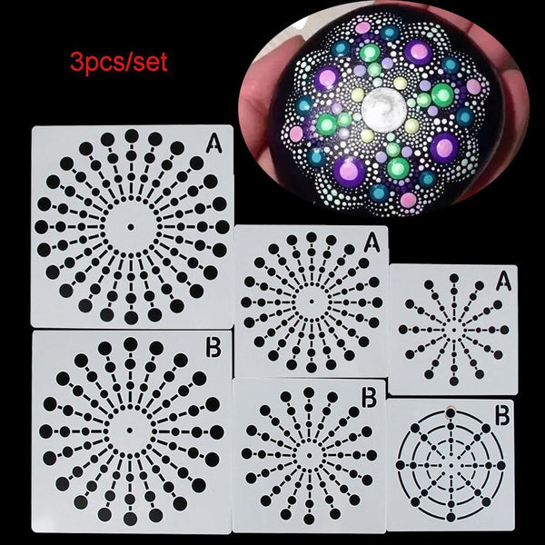 Decorative Painting template Mandala Auxiliary Layering Stencils Scrapbooking