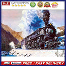 (DF4376) 5D DIY Full Drill Diamond Painting Train Embroidery Mosaic Craft Kit (W