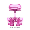 6 Shot Glass Wine Whisky Beer Dispenser Holder for Home Party (Wine Red) Newly